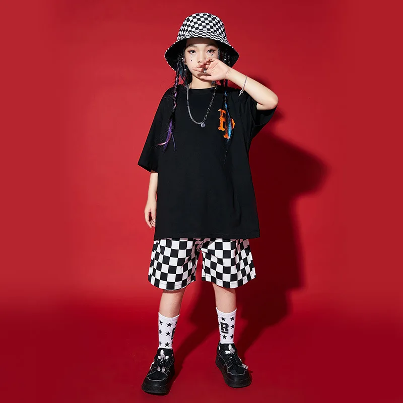 Hip Hop Anzug Jungen Sommer HipHop Marke Kinder kleidung Kinder HipHop Kostüm Mädchen sprengen Street Runway Mode tragen