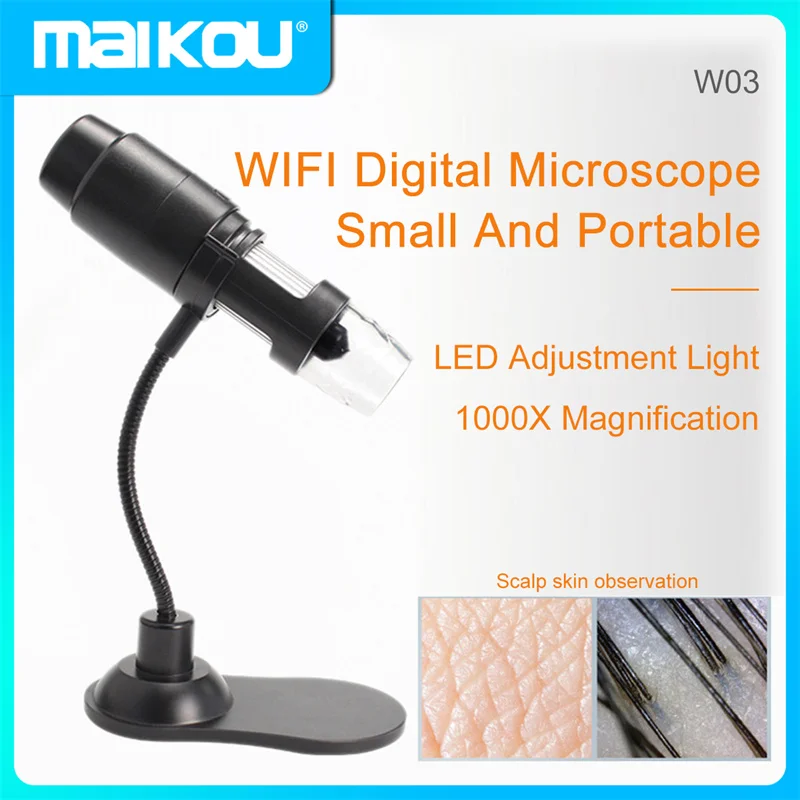 USB WIFI Digital 1000x Microscope Magnifier Camera Ajuatable Handheld Digital Microscope Magnifier Wifi With 8LEDs