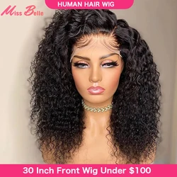 Deep Wave Closure Wig Human Hair Lace Frontal Wigs For Women 13x6 Lace Front Wig Bleached Knots Wigs 4x4 Deep Wave Frontal Wig