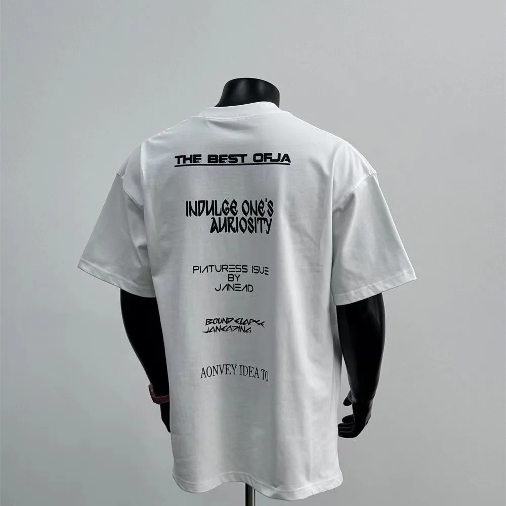 2025 New Summer American Style Pure Cotton Round Neck Short Sleeve T-Shirt Sunshine Boy Half Sleeve Printed Loose Casual Top
