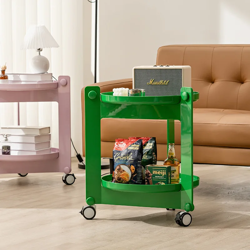 

Modern Minimalist Sofa Side Table Style Trolley Coffee Table Small Apartment Dining Cabinet Home Bedside Table Corner Table