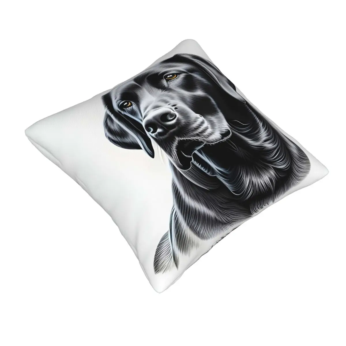 Black Labrador Retriever Square Pillowcase Pillow Cover Cushion Decor Comfort Throw Pillow for Home Bedroom