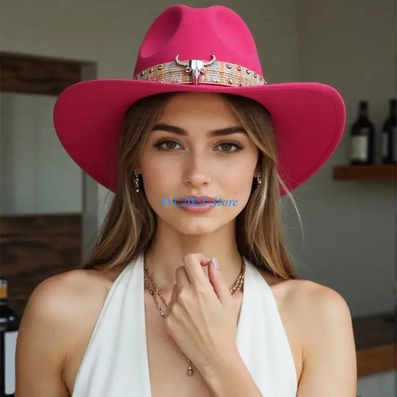 G5GC قبعة مريحة ذات أنماط غربية كاجوال رياضية قبعة حرفية مقاومة للعرق للحفلات ذات الطابع الشخصي #2