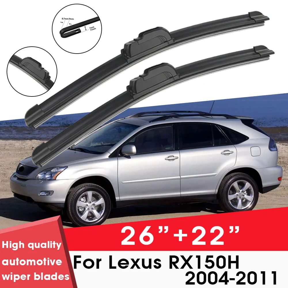 

Автомобильные щетки стеклоочистителя для Lexus RX150H 2004-2011 26 "+ 22" Лобовое стекло чистые резиновые силиконовые автомобили салфетки и аксессуары