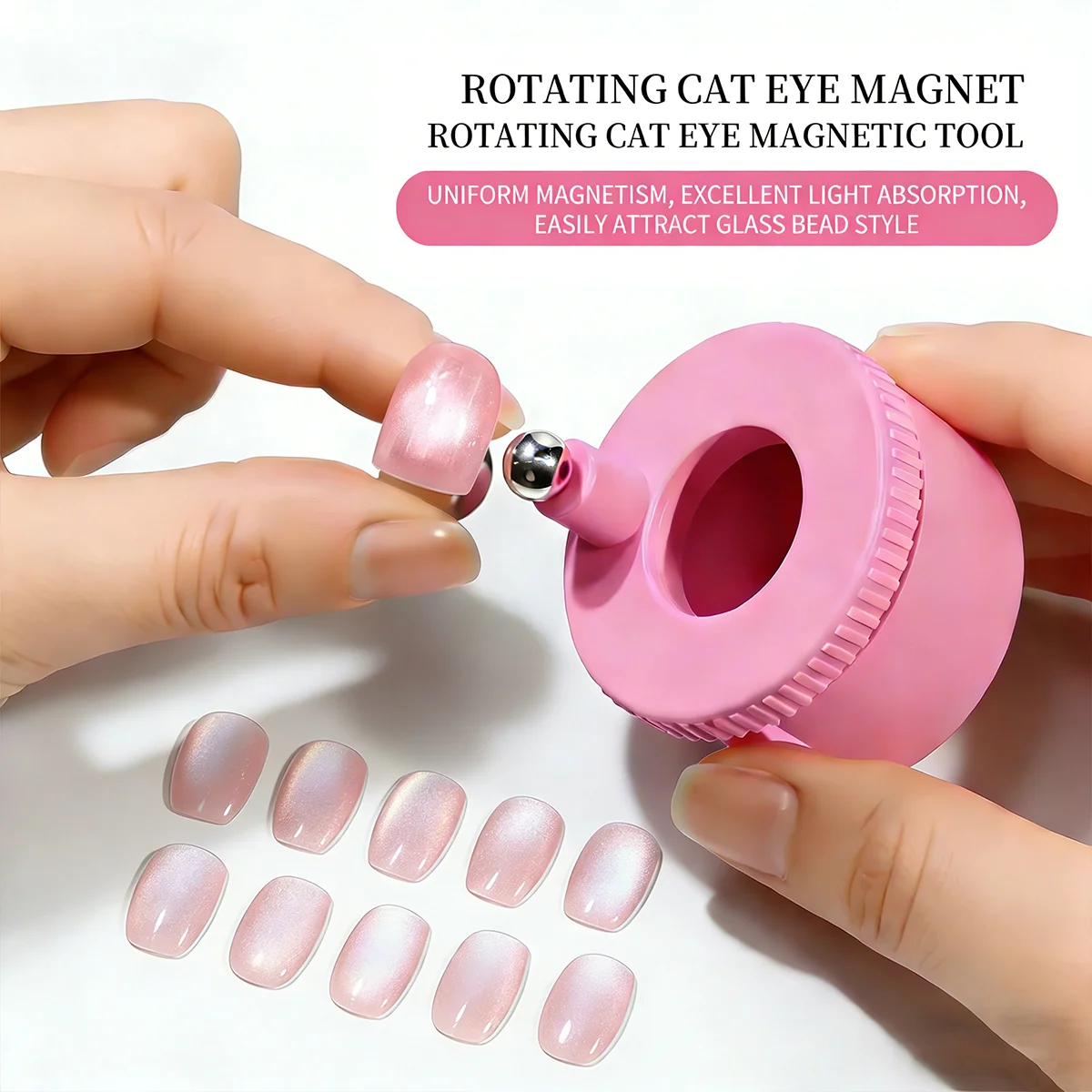Magnets for Nails Rotating Manicure Art Tool For Nail Gel Glass Bead Effect 3D Nail Design Magnetic Stick For Salon Home DIY