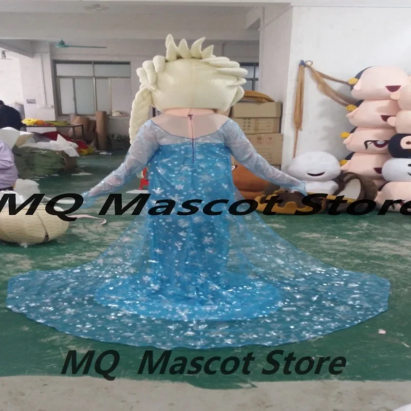 Anime Snow Princess Mascot Costumes Infanta Girls Cosplay Costume Custom Furry Apparel Halloween Cartoon Character Mask Party Ad