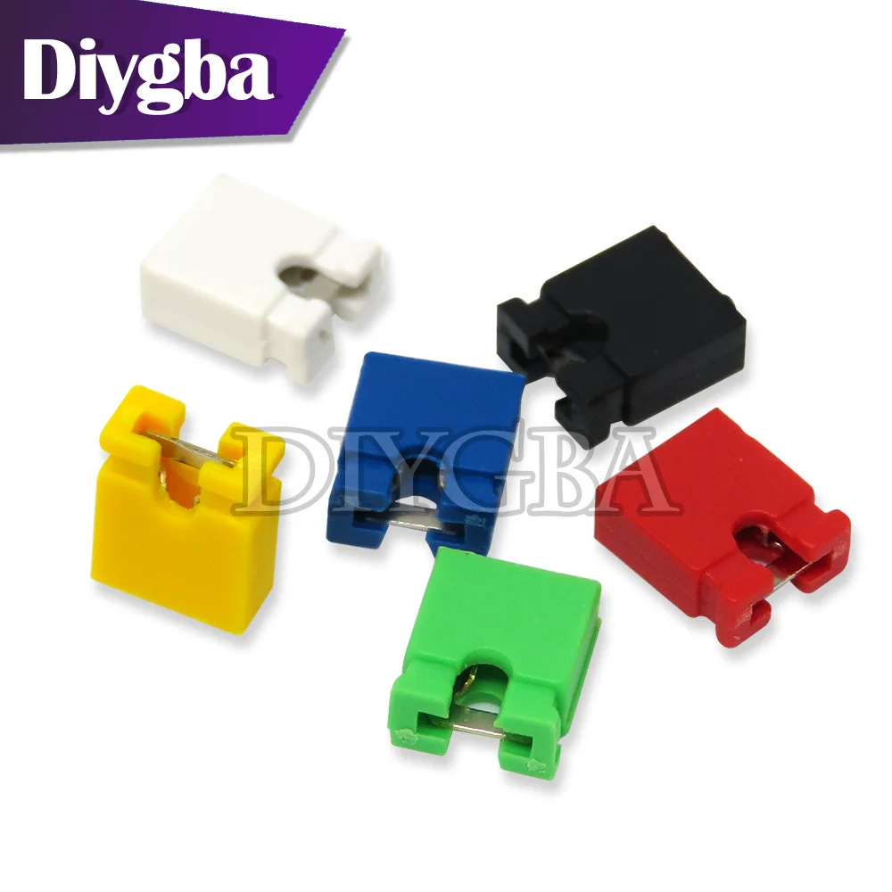 100PCS Pitch 2.4mm Pin Header jumper shorted cap & Headers & Wire Housings Black yellow white green red blue For Arduino