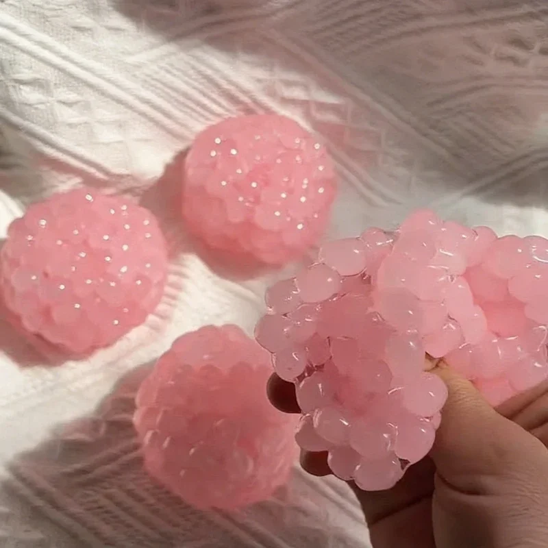 Handgefertigte Squishy-Bälle mit Eisperlen, Quetsch-Ornamente, Fidget-Spielzeug mit Langsamer Rückfederung, Deko für Freunde, Angstlinderung, Entspannungsgeschenk – Detail 6