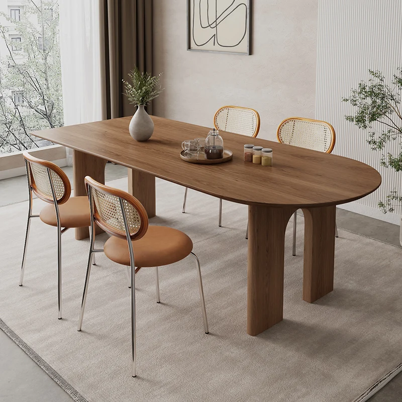 

Waterproof Nordic Dining Table Wooden Luxury Relaxing Breakfast Table Writing Design Mesas Pegables Portatil Home Furniture