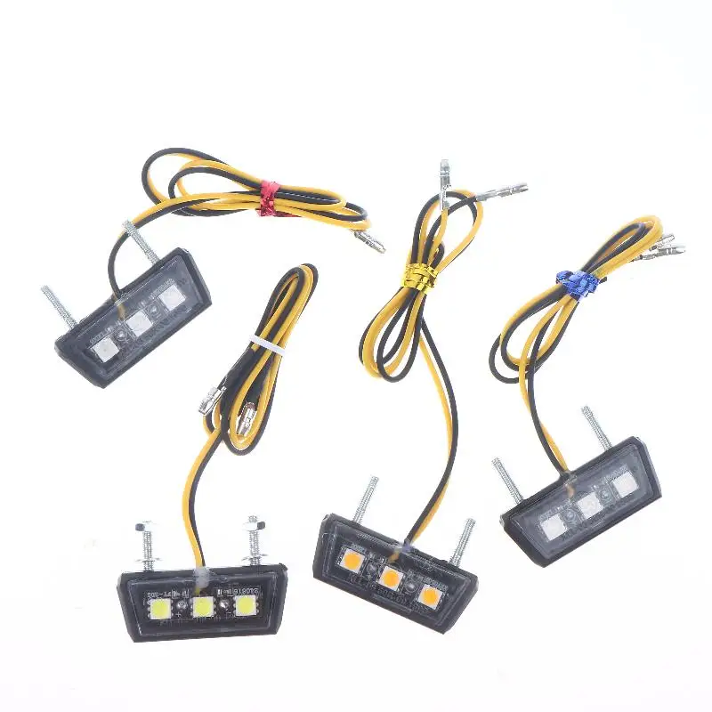 Rear Tail Light for Motorcycle, Waterproof 12V LED License Plate Light