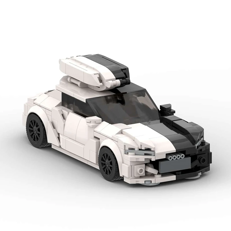 MOC Kreatives Design Mini RS6 Supersportwagen Baustein-Modell DIY Lehrreiches Montage-Spielzeug für Kinder Geburtstagsgeschenk Dekoration – Detail 8