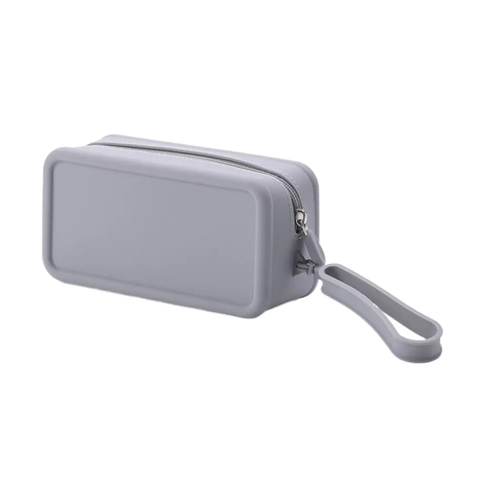 Portable Silicone Coin Purse Waterproof Large Capacity Travel Pouch Solid Color Zipper Earphone Bag Women Girls