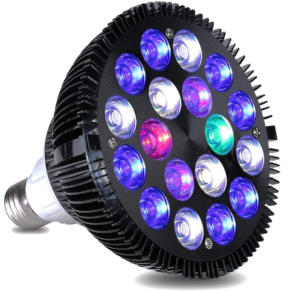 

iGrowsla LED Aquarium Light , 18W Refugium Bulb Fish Tank System, 6 Band Full Spectrum Lamp