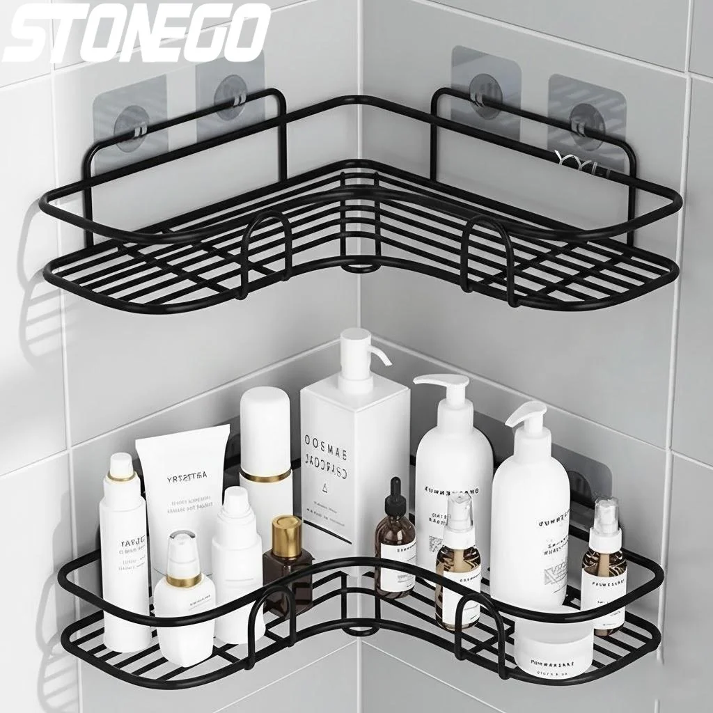 

1 шт. Настенная полка-органайзер для ванной комнаты без сверления, для хранения туалетных принадлежностей, для общежитий и домашнего декора, аксессуары для ванной