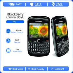 BlackBerry 8520 Refurbished-Original 8520 Curve Mobile Phone Smartphone Unlocked 3G WIFI 8520 Cellphone free shipping
