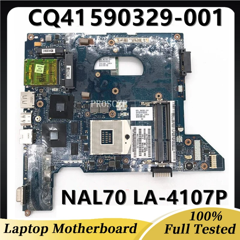 

590329-001 590329-501 590329-601 Mainboard For HP Compaq CQ41 Laptop Motherboard NAL70 LA-4107P HM55 DDR3 100% Full Tested Good