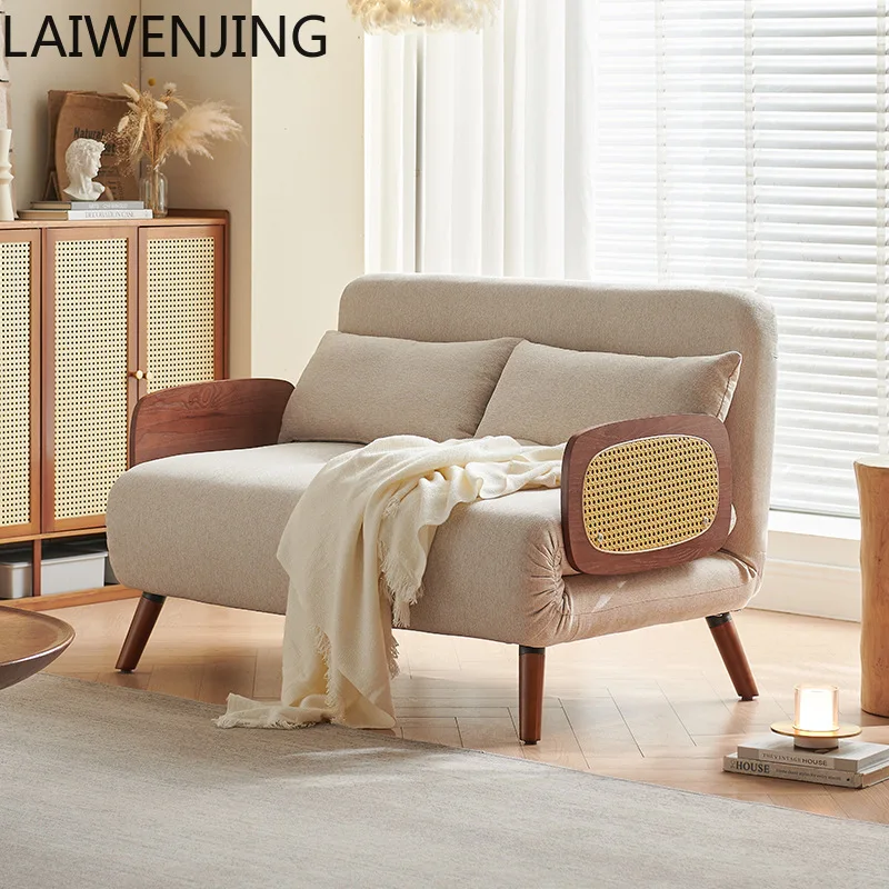 

SGF log wind sofa bed modern simple foldable multi-functional reclining sofa bed