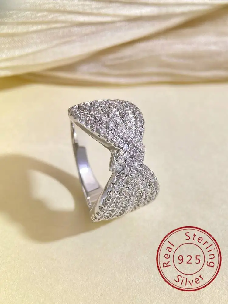 

Кольцо из стерлингового серебра 925 пробы, расширенное великолепное маленькое овальное кольцо с цирконом для женщин, обручальное свадебное роскошное ювелирное изделие высокого качества