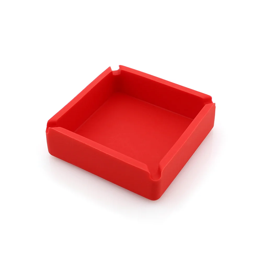 

1 pc Silicone Square Ashtray Heat Resistant Unbreakable -Friendly Non-Toxic Odorless Flexible Ashtrays For Home Living
