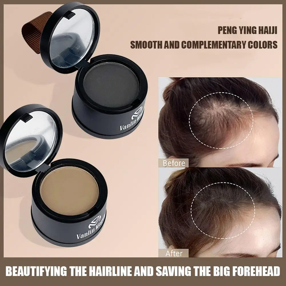 Polvo de reparación de rayita, reparación de cabello y relleno de sombra, herramienta de maquillaje de repuesto de línea de frente, 4 colores