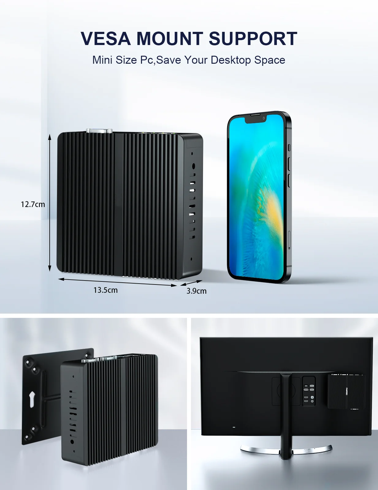 Hystou MINI คอมพิวเตอร์ Intel NUC Celeron J4125 SSD M.2 pfsense Firewall Server windows11 Pro Key Linux ITX fanless คอมพิวเตอร์ขนาดเล็ก