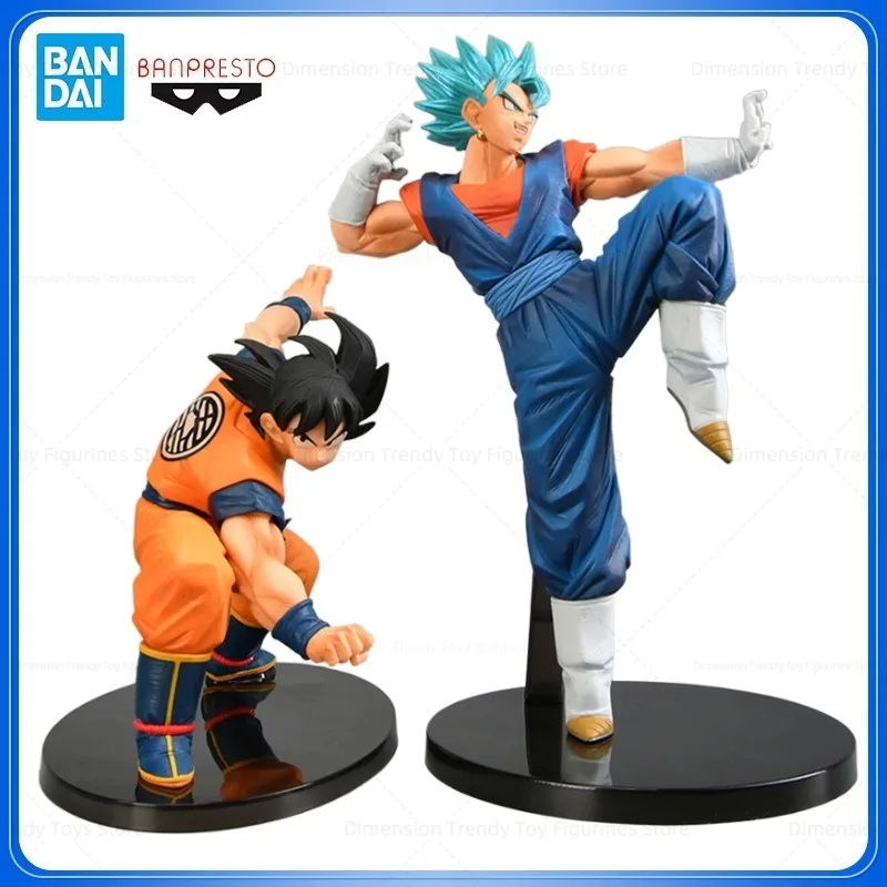 

In Stock Bandai Banpresto Dragon Ball Z Action Figures SSGSS Vegetto Goku Anime Figurines Model Dolls Toys DT