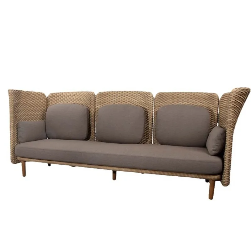 

Outdoor outdoor creative sofa villa courtyard hotel B & B outdoor rattan chair waterproof sunscreen designer three-piece set