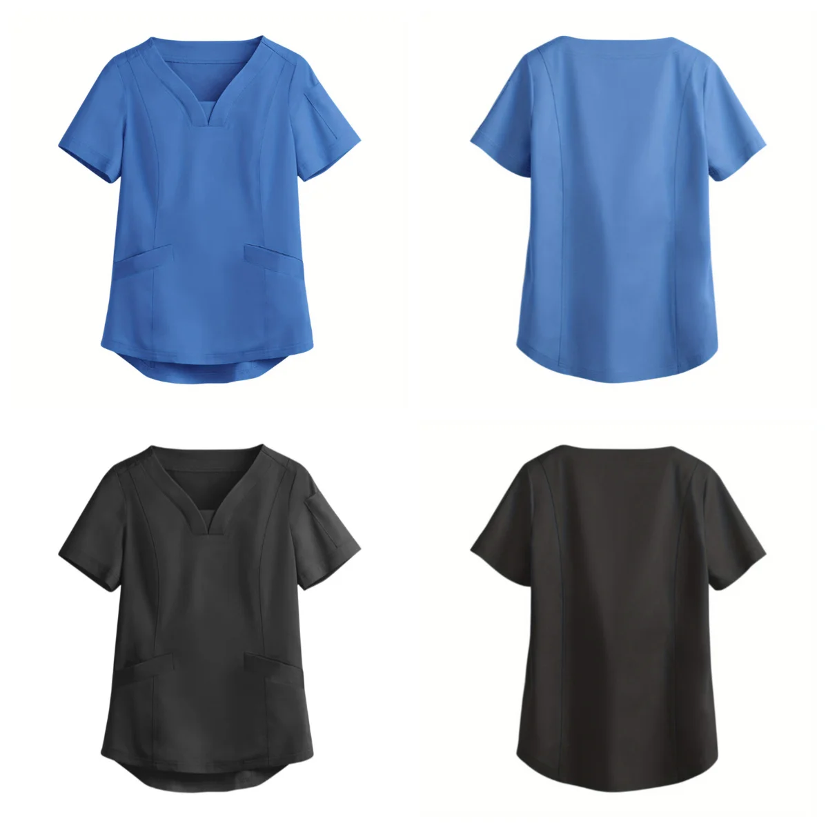 

Женский повседневный удобный рабочий топ с короткими рукавами для домашних животных — домашняя форма для ежедневного использования