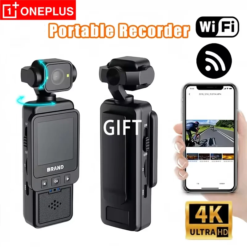 

Водонепроницаемая экшн-камера OnePlus с передним сенсорным LCD-экраном и задними экранами, портативный видеорегистратор, видео 4K 1080P HD, угол обзора 180° ° Вращение