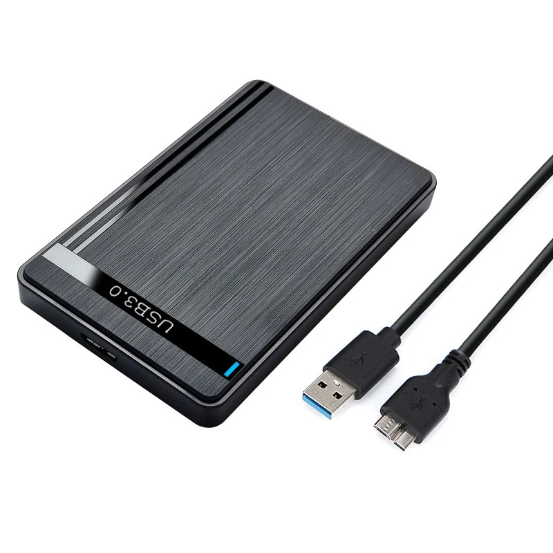 

2,5-дюймовый USB3.0 SATA HD Box Жесткий диск Внешний корпус жесткого диска Пластиковый корпус Бесплатная форма 5 Гбит/с Поддержка UASP