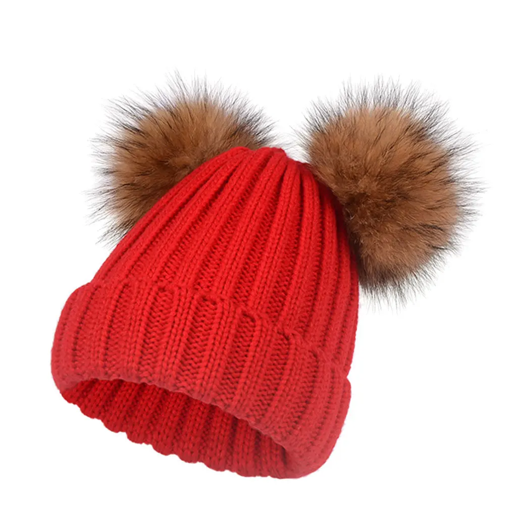 

Women Cap Warm Cold Weather Hairball Yarn Beanie Decorative Cap Adults Girl Head Warmer Fashion Smart Headgear