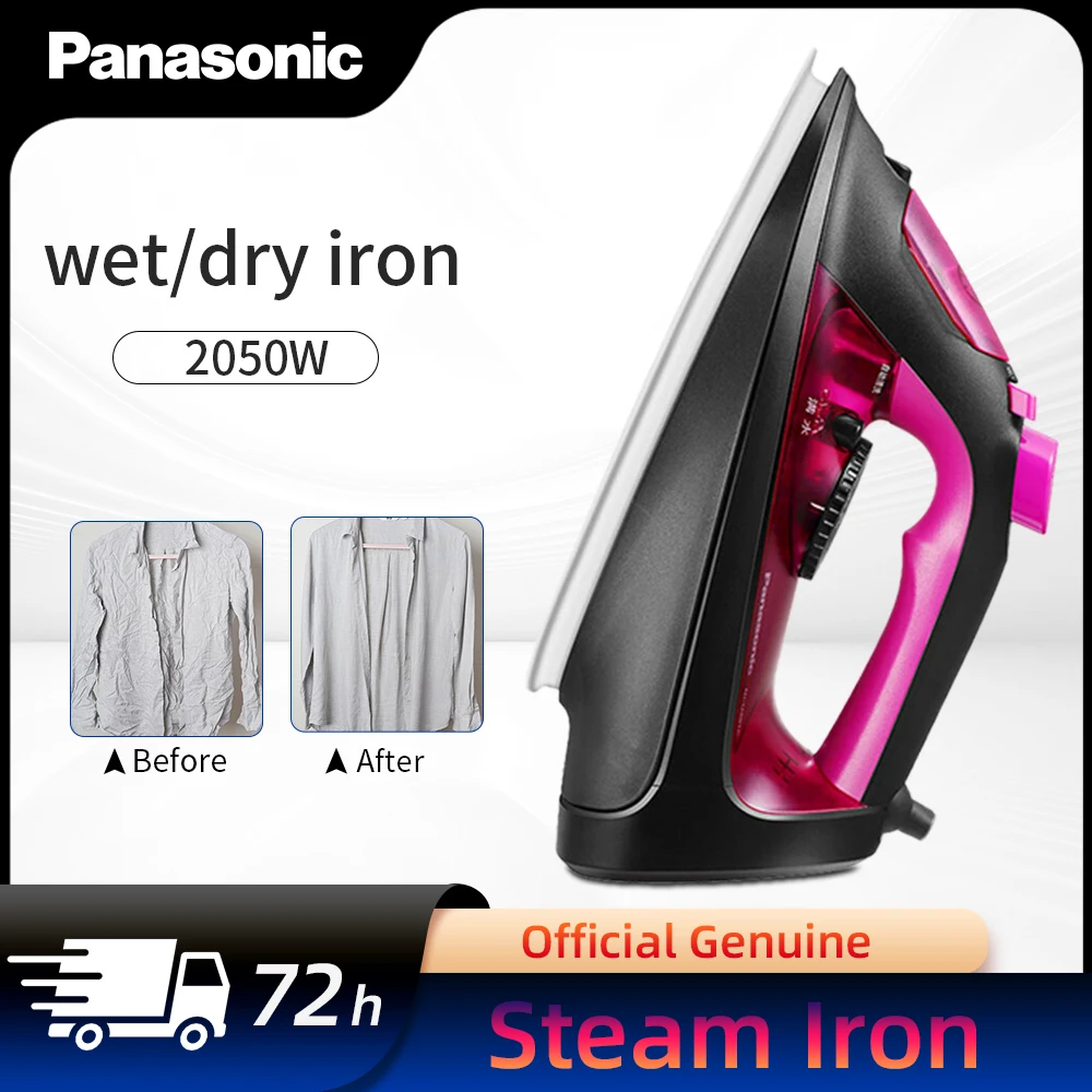 Steam Iron for Clothes, 2000W Rapid Even Heat, Portable Steam-Dry & Steam Iron - Non-Stick Ceramic Soleplate Home Steam Iron