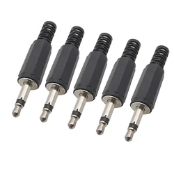 10/5Pcs Plastic 3.5 mm Male Plug Mono Audio Headphone Adapter Single Channel 3.5mm Plug Jack Solder Extension Cable Connector