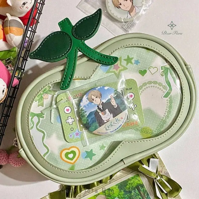 New Cute Cherry Ita Shoulder Bags Women Mini Crossbody Bag Lolita Girls Transparent Pocket Y2k Fashion Trend DIY Display Handbag