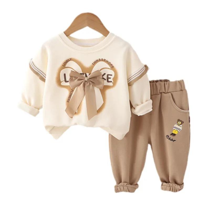 

New Spring Autumn Fashion Baby Girls Clothes Suit Children Casual T-Shirt Pants 2Pcs/Sets Toddler Sports Costume Kids Tracksuits