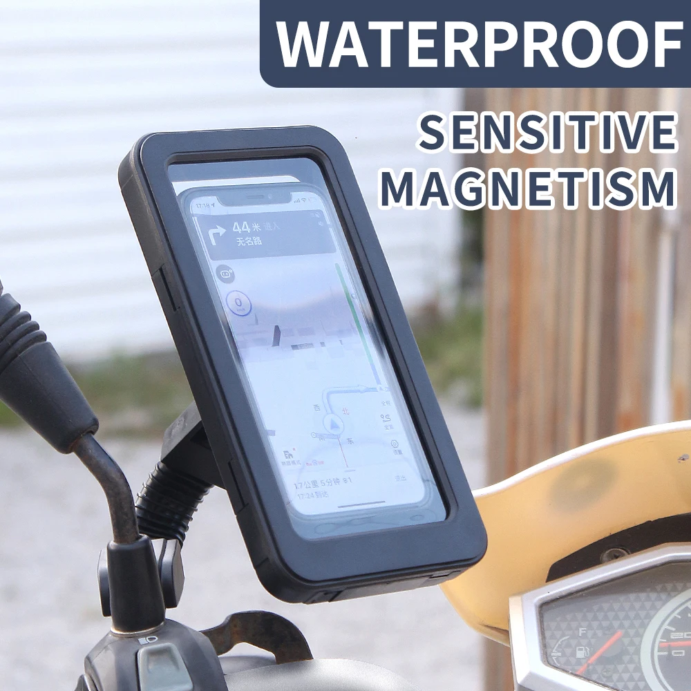 Universal Motorcycle & Car Phone Holder Handlebar Mount Rotatable Anti-Shake Stable Bracket for All Mobile Phones GPS Devices