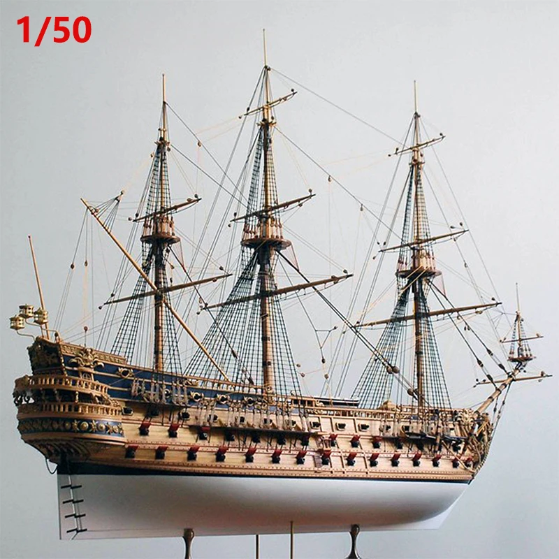 1/50 Ship Model St. Philip Sailing Model Assembly Kit Diy European Sailing Decoration Model Kit Crafts First-class Battleship