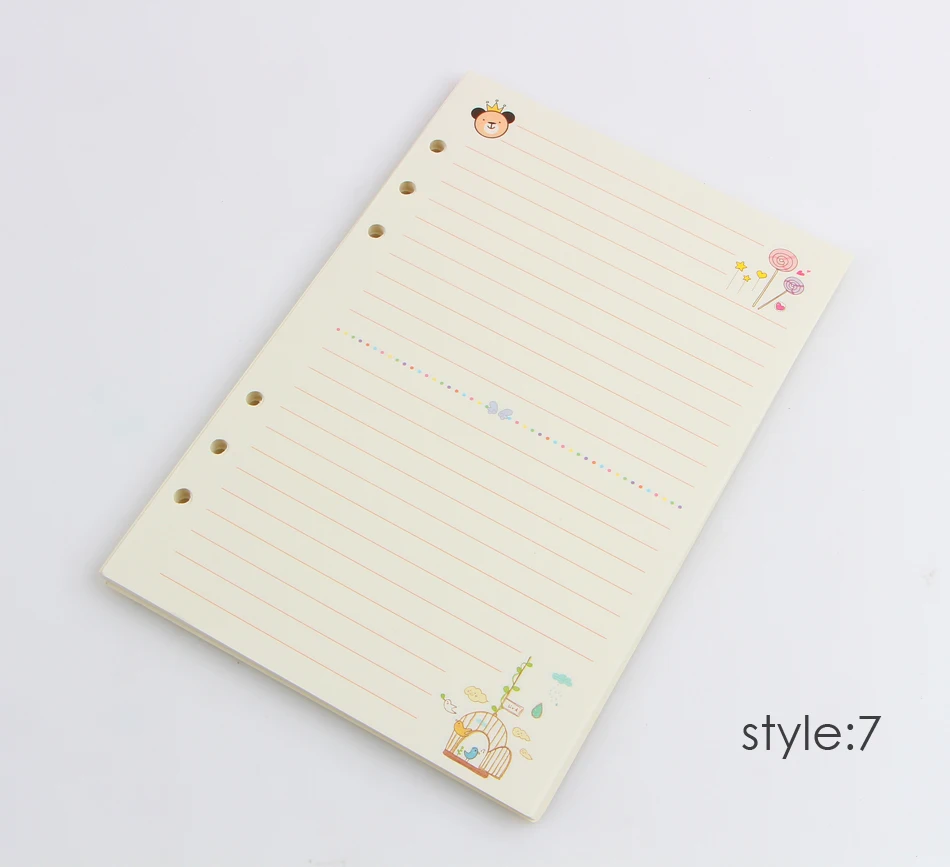 Summer Cute Series Notebook Filler Papers A5/A6 Color Inner Core Planner Inside Pages Color Printing Creative Stationery