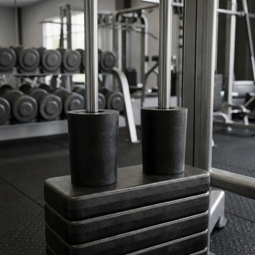 2x Weight Stack Guide Rod Rubber Sleeves Shock Absorbing 20mm Rod Gym Equipment Home Gym Equipment Accessories