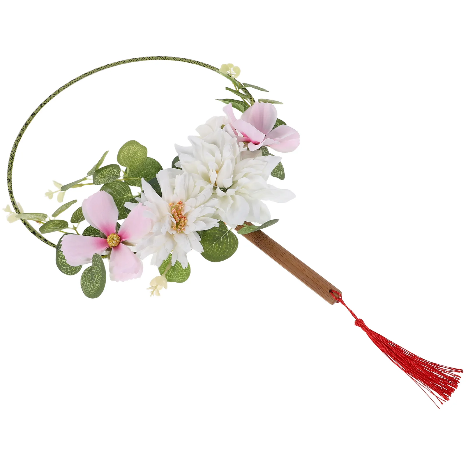 

Elegant 3D Flower Chinese Hand Fan Lightweight Round Fan for Cultural Activities Home Decor Ancient Style Fashion Accessory