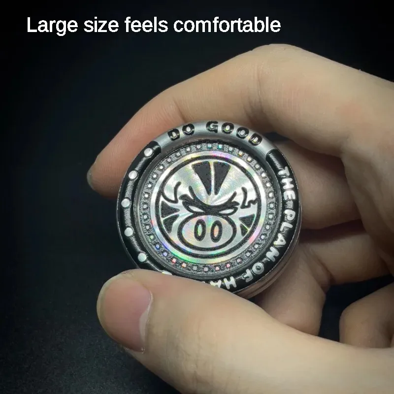 

Гироскоп на кончике пальца, металлическая игрушка EDC, нержавеющая сталь, хлопок, монета, ручная игра, ручка для взрослых, декомпрессия, черная технология, карта, толкатель, подарки