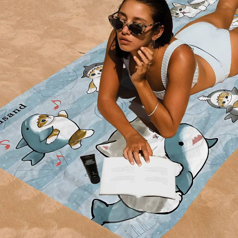 Cartoon Cute M-Mofusand Bath Towel Microfiber Soft Water Absorbing Breathable For Girl Kids Decorative Cartoon Beach Towel