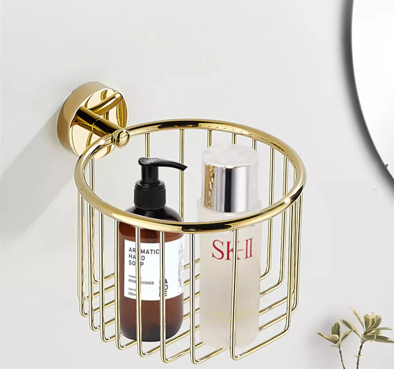 

Золотой держатель для туалетной бумаги Золотой держатель для салфеток Твердый латунный держатель для рулона бумаги Корзина для хранения