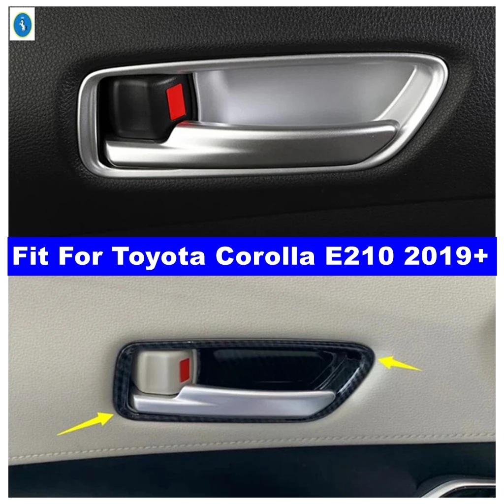 

Carbon Fiber For Toyota Corolla E210 2019 - 2024 Inner Car Door Pull Doorknob Handle Hand-clasping Bowl Interior ABS Accessories