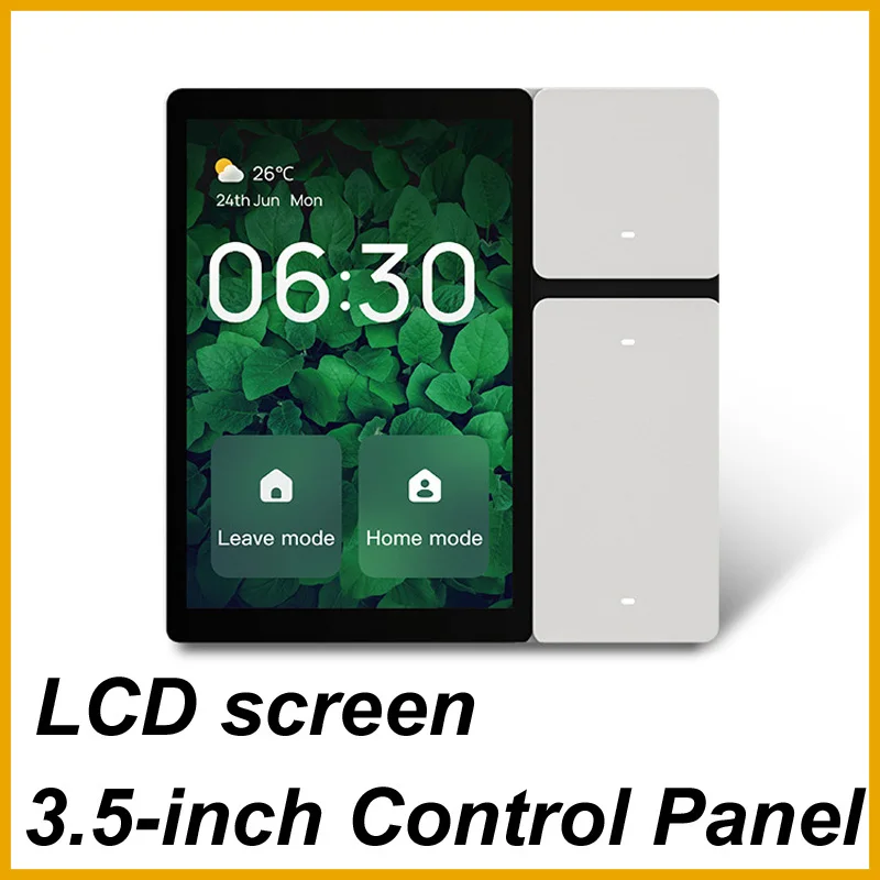 Tuya zigbee WiFi 3.5-inch control panel wall touch switches automation LCD screen 3 Relays 3 Physical Buttons Bluetooth IR remot