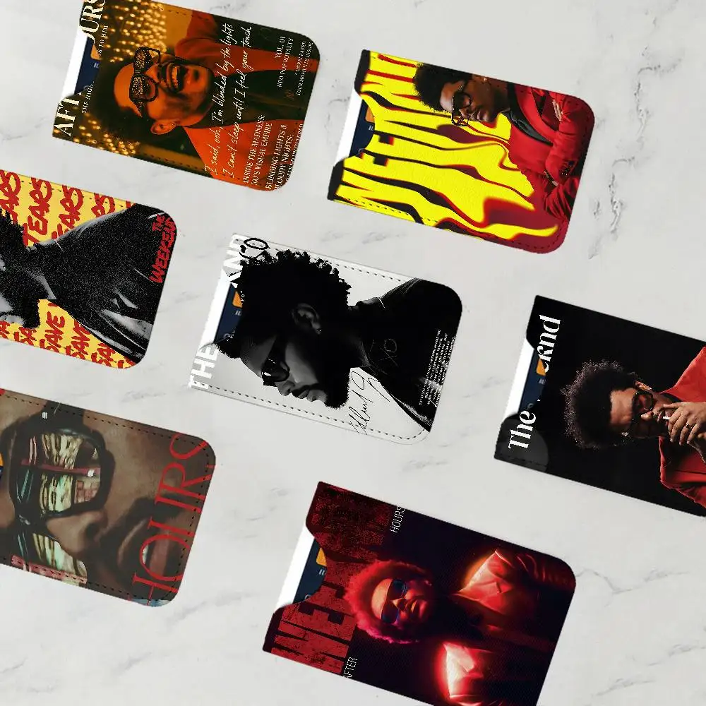 Pop Rap Hip Hop Singer The W-Weeknd PU Leather Cardholder Ultra Slim Credit ID Card Organizer Lightweight Business Card Holder