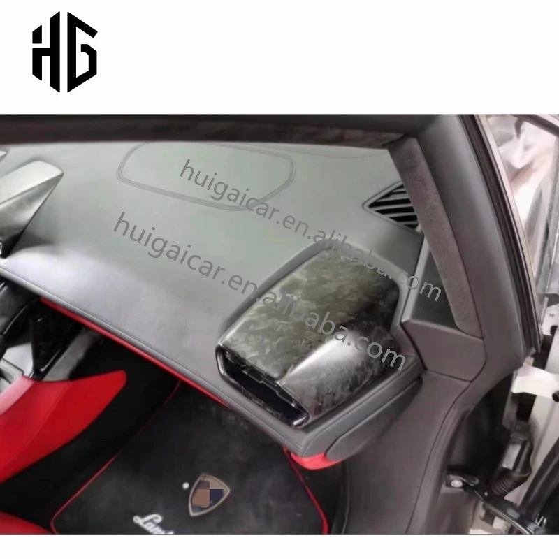 4 قطعة/المجموعة عالية الجافة ألياف الكربون تكييف الهواء تنفيس غطاء الديكور الزخارف لامبورغيني هوراكان LP610 LP580 EVO كوبيه سبايدر