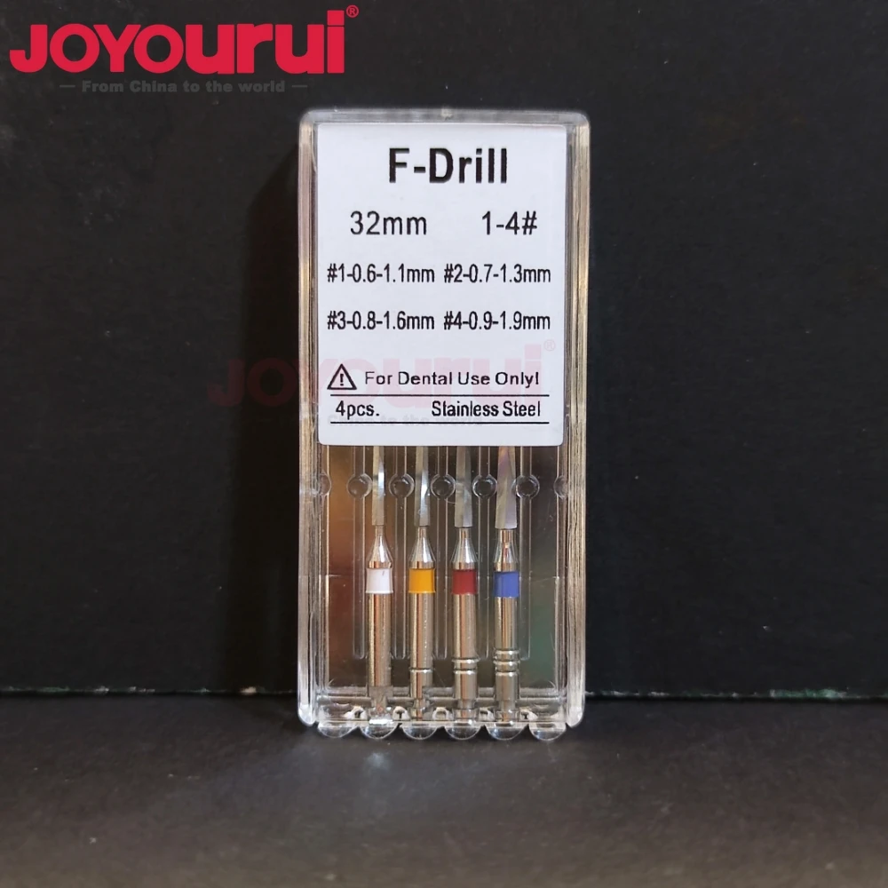 

4 Pcs/Box Dental Fiber Post Drills Stainless Steel Endodontic Reamer Root Canal Reamer 32MM 1-4# Dental Instruments odontología