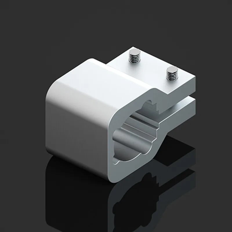 Aluminum Alloy Four-corner Clamp Pipe Fixing Bracket Electric Push Rod Connecting Clamp Tube Mounting Holder