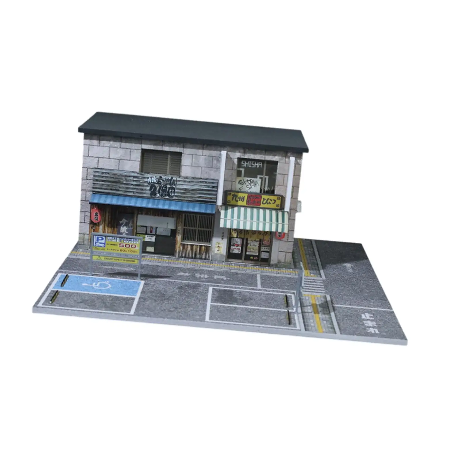 

1/64 Scenery Diorama Parking Lot Car Model Display Gifts Restaurant Backdrop